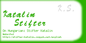 katalin stifter business card